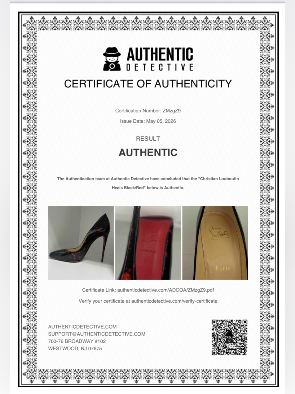 Christian Louboutin Pigalle Follies Black Patent sz 37 red black w box 100mm - Picture 15 of 15